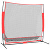 vidaXL Kannettava pes&auml;palloverkko mustapunainen 215x107x216 cm