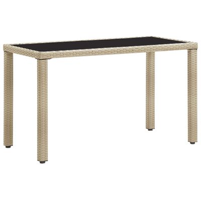 vidaXL Puutarhapöytä beige 123x60x74 cm polyrottinki
