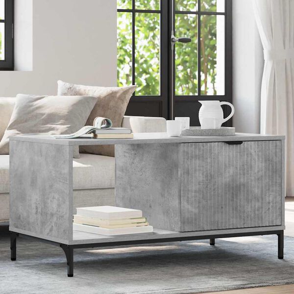 vidaXL Sohvapöytä Betoninharmaa 90 x 49 x 46 cm Tekninen puu