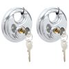 vidaXL Discus-lukot avaimilla 2 kpl Hopea 9 x 2,8 x 9 cm