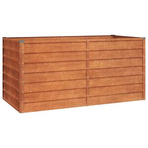vidaXL Korotettu kukkalaatikko ruoste 160x80x77 cm Corten ter&auml;s
