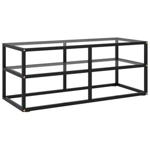 vidaXL TV-taso musta karkaistu lasi 100x40x40 cm