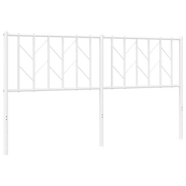 vidaXL Metallinen vaihtop&auml;&auml;ty valkoinen 160 cm