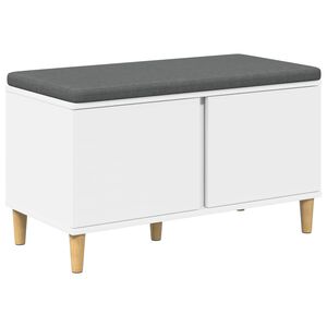 vidaXL Halli penkki Valkoinen 80 x 38 x 46 cm Insin&ouml;&ouml;ripuu ja kangas