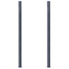 vidaXL Aitatolpat 2 kpl tummanharmaa 185 cm alumiini