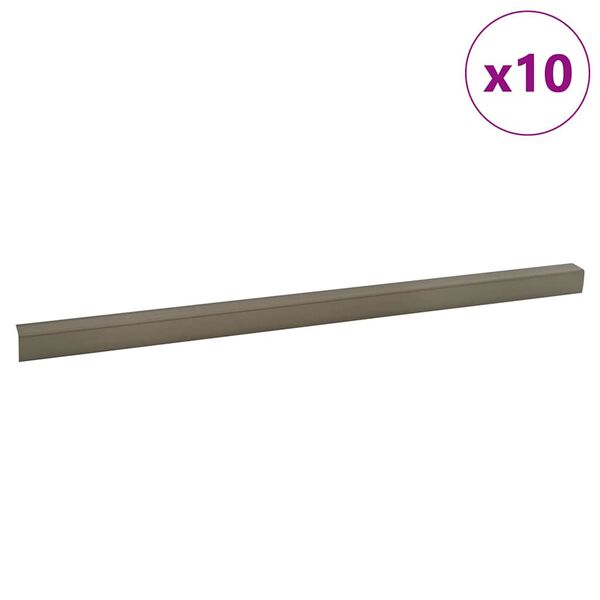 vidaXL Porrasaskelmien reunalistat 10 pcs Samppanja 67 x 3.5 x 3 cm