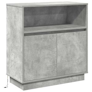 vidaXL LED-p&ouml;yt&auml;taso Betoninharmaa 71 x 34,5 x 75 cm Tekninen puu
