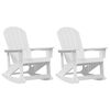vidaXL Adirondack rocking-tuolit 2 kpl Valkoinen HDPE