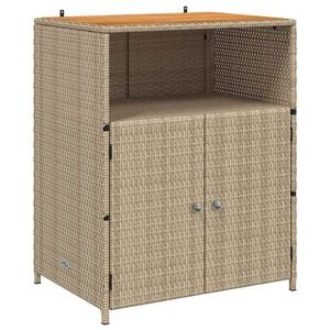 vidaXL Kaappi hyllyll&auml; Beige 70 x 50 x 87 cm Polyesteri ja Roly Rattat