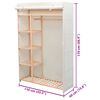 vidaXL Vaatekaappi kangas ja m&auml;nty 110x40x170 cm