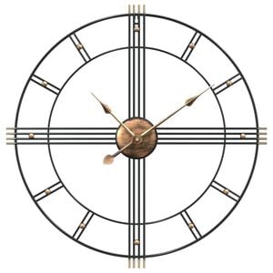 vidaXL Sein&auml;kello musta &Oslash;60 cm rauta