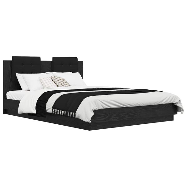 vidaXL S&auml;ngyn runko p&auml;&auml;dyll&auml; Musta tammi. 140 x 200 cm Tekninen puu