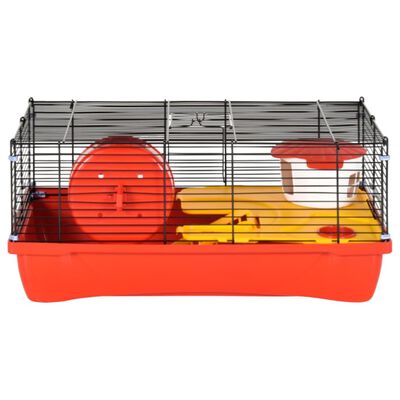 vidaXL Hamsterin häkki punainen 58x32x36 cm polypropeeni ja metalli