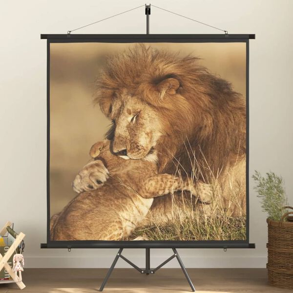 vidaXL Valkokangas jalustalla 89" 1:1