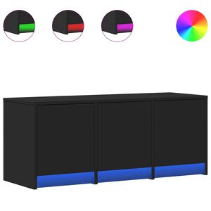vidaXL TV-taso LED-valoilla musta 97x34x40 cm tekninen puu