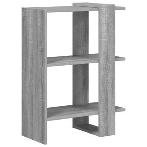 vidaXL Kirjahylly 2 tasoa 52 x 25 x 71,5 cm Tekninen puu Harmaa Sonoma