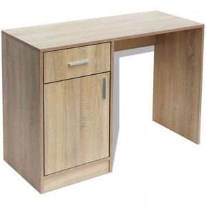 vidaXL Ty&ouml;p&ouml;yt&auml; laatikolla ja kaapilla tammi 100x40x73 cm