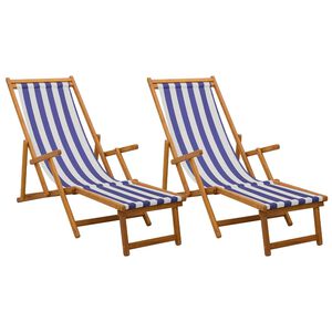 vidaXL Taittuva aurinkotuoli 2 pcs 3 Sijainti Tihe&auml; Eukalyptuspuu