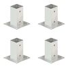 vidaXL Aitatolpan jalat 4 kpl galvanoitua metallia 71 mm