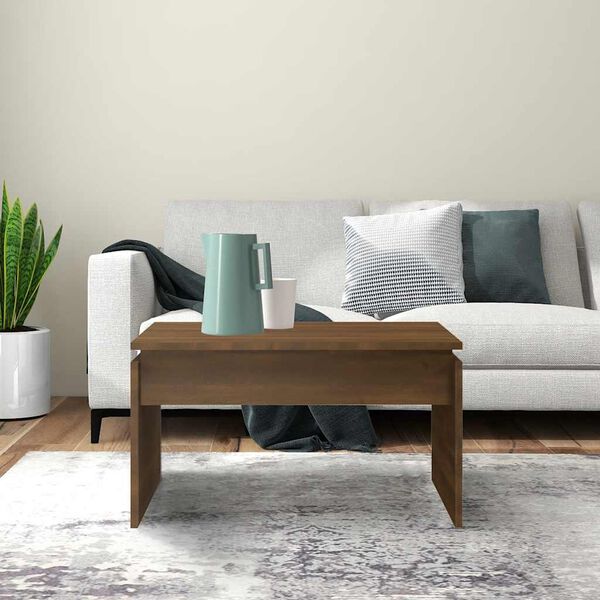 vidaXL Sohvap&ouml;yt&auml; ruskea tammi 68x50x38 cm tekninen puu