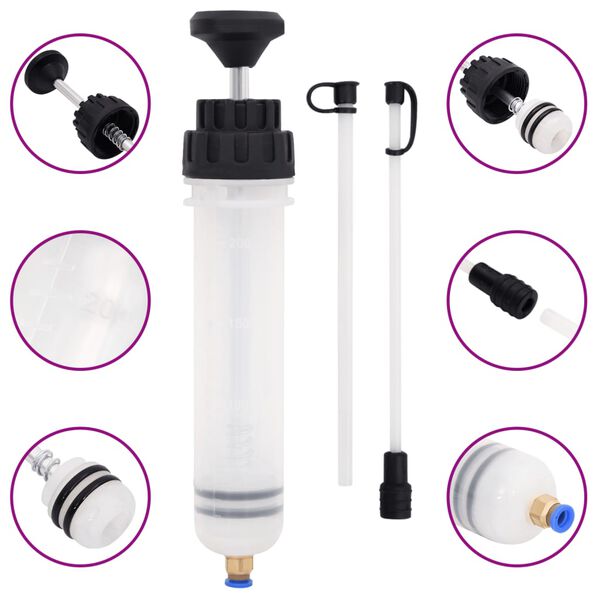 vidaXL Jarrujen ilmauslaite valkoinen ja musta 0,2 l