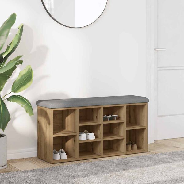 vidaXL kenkäpenkki Artisan Oak 82x32x45,5 cm Engineered Wood