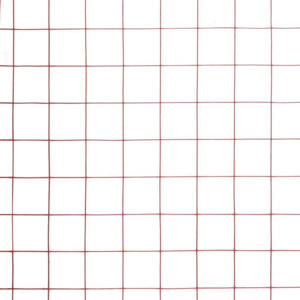 vidaXL Kanaverkko ter&auml;s PVC pinnoitteella 25x1 m punainen