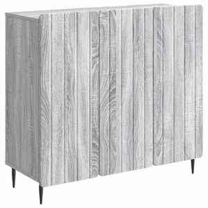 vidaXL Sivup&ouml;yt&auml; Harmaa sonoma 89 x 34,5 x 82 cm Tekninen puu