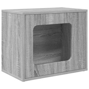 vidaXL Kissatalo Harmaa Sonoma 51 x 30 x 42,5 cm Tekninen puu