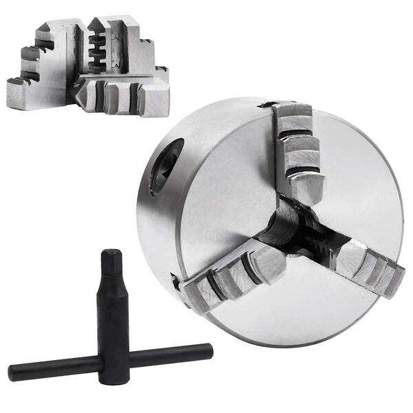 vidaXL 3-leukainen itsest&auml;&auml;n keskitt&auml;v&auml; sorvi-istukka 80 mm ter&auml;s