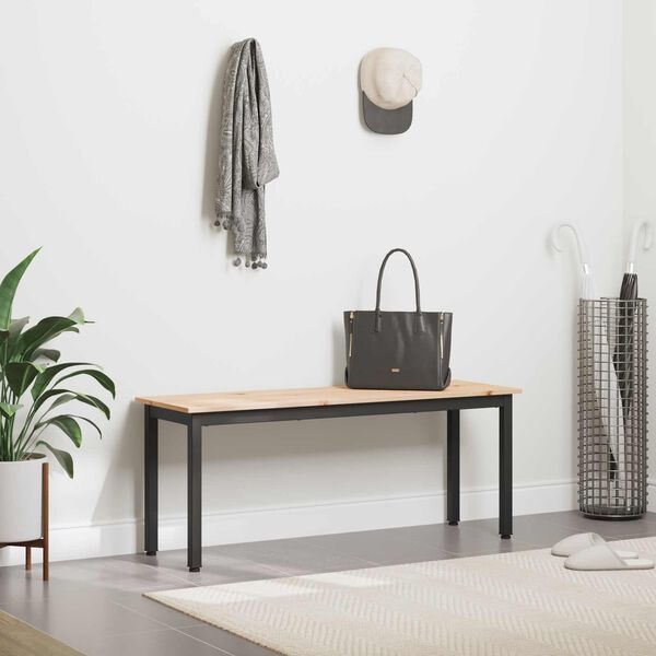 vidaXL Penkki Luonnollinen 110 x 35 x 45 cm Massiivinen m&auml;nty