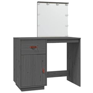 vidaXL Pukeutumisp&ouml;yt&auml; LED-valoilla harmaa 95x50x133,5 cm t&auml;ysi m&auml;nty