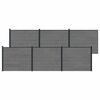 vidaXL Aitapaneeli 6 kpl 1020 x 146 cm WPC ja alumiini Harmaa