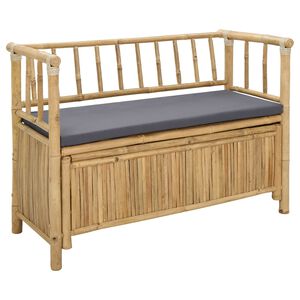 vidaXL Puutarhan s&auml;ilytyspenkki 110 x 47 x 80 cm Bambusta Luonnollinen