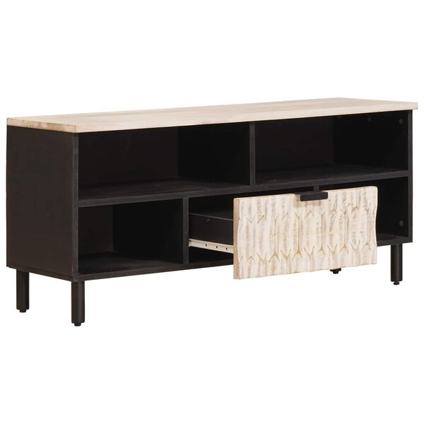 vidaXL TV-kaappi Valkoinen pesu viimeistely 100 x 33,5 x 46 cm