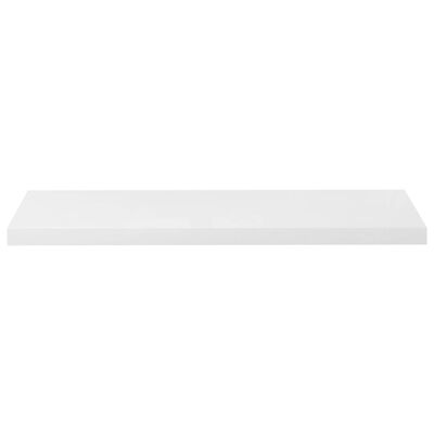 vidaXL Kelluva seinähylly korkeakiilto valkoinen 90x23,5x3,8 cm MDF