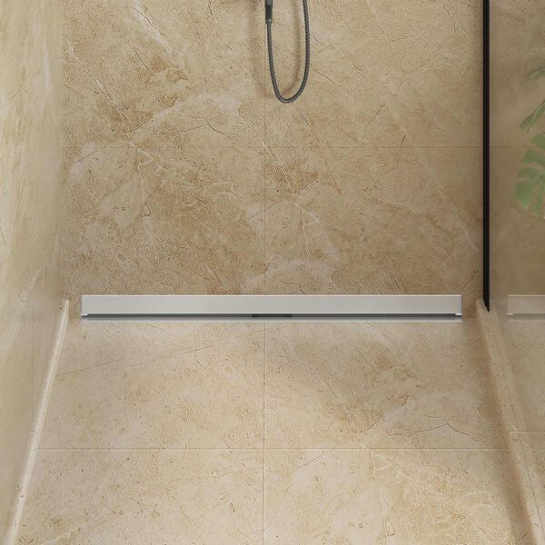 vidaXL Sein&auml;&auml;n asennettu suihkuviem&auml;ri Hopea 100 cm