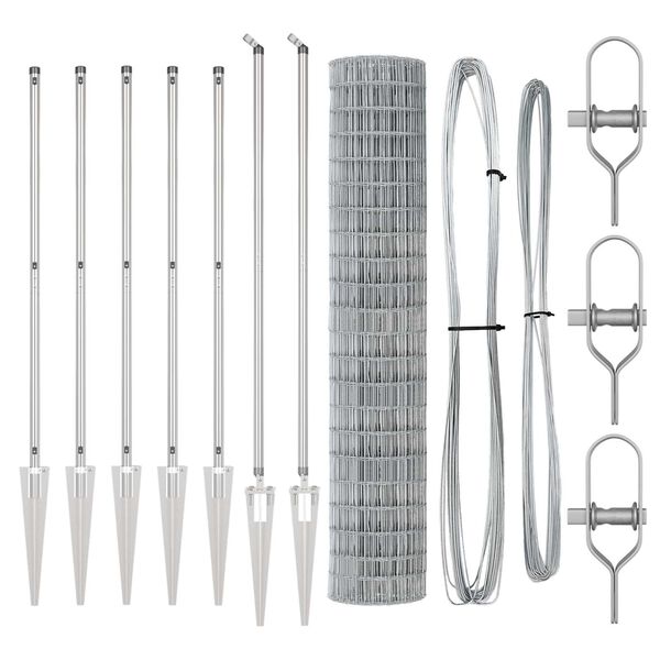 vidaXL Aita ja Tuki Hopea 1,6 x 10 m Ter&auml;s