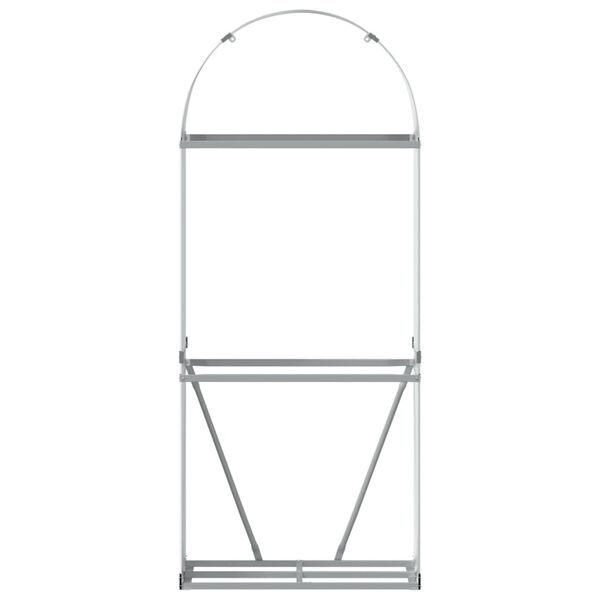 vidaXL Polttopuuteline hopea 80x45x190 cm galvanoitu ter&auml;s
