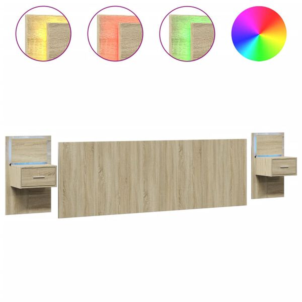 vidaXL S&auml;ngynp&auml;&auml;ty y&ouml;p&ouml;ydill&auml; Sonoma-tammi 240 cm tekninen puu