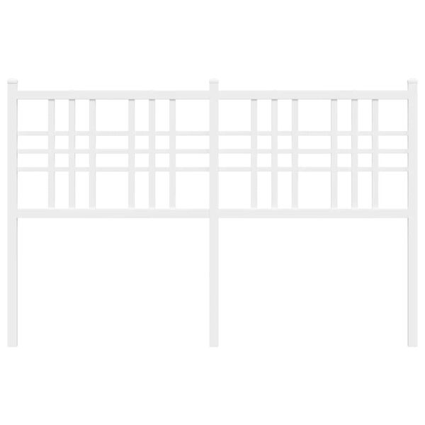 vidaXL Metallinen vaihtop&auml;&auml;ty valkoinen 120 cm