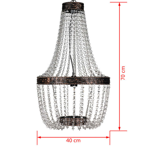 Riippuva Kattokruunu Kristalli Muotoilu Antiikki Ruskea Runko