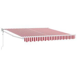 vidaXL Vedett&auml;v&auml; markiisi Punainen 300 x 250 cm Polyesteri ja metalli