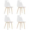 vidaXL Ruokatuolit 4 kpl läpinäkyvä PET