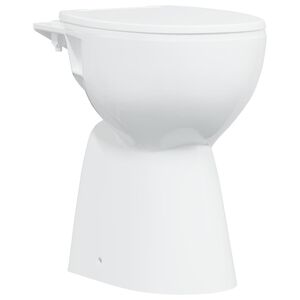 vidaXL Reunaton WC 7 cm lis&auml;korkeus, pehme&auml; sulkeutuminen, valkoinen keramiikka