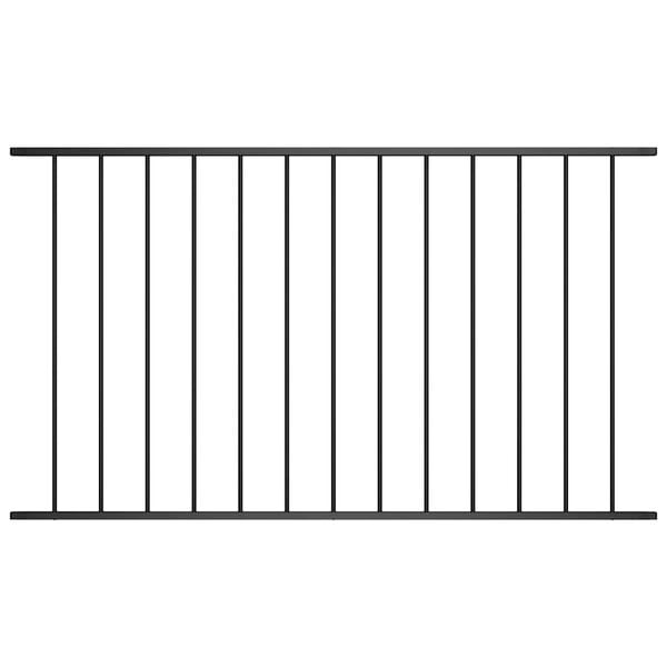 vidaXL Aitapaneeli Woerden pulverimaalattu ter&auml;s 1,7x1 m musta