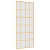 vidaXL Liukuovi kulta 90x205 cm himme&auml; ESG-lasi ja alumiini