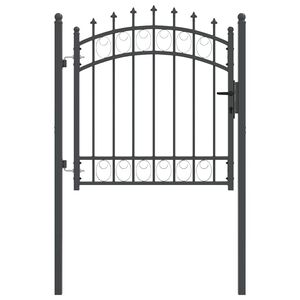 vidaXL Aitausportti piikeill&auml; EMMEN 100 x 100 cm Harmaa Lukittava