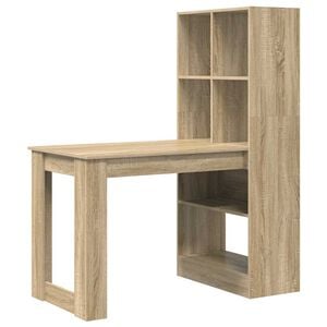 vidaXL P&ouml;yt&auml; Sonoman tammi Tekninen puu 122 x 67 x 145 cm