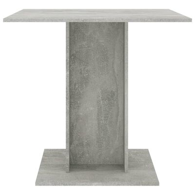 vidaXL Ruokapöytä betoninharmaa 80x80x75 cm tekninen puu